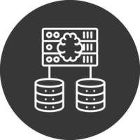 Servers Line Inverted Icon Design vector