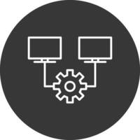 Multitask Line Inverted Icon Design vector
