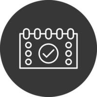 Tasks Line Inverted Icon Design vector