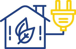 Energy Efficiency Line Two Colour Icon Design vector