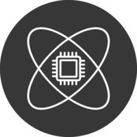 Science Line Inverted Icon Design vector