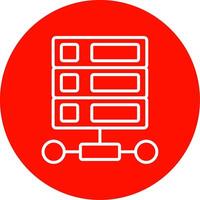 Database Multi Color Circle Icon vector