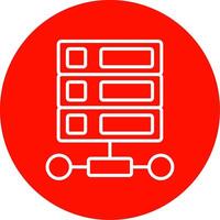 Database Multi Color Circle Icon vector