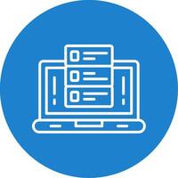 Laptop Multi Color Circle Icon vector