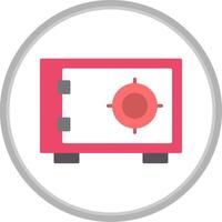 Safebox Flat Circle Icon vector