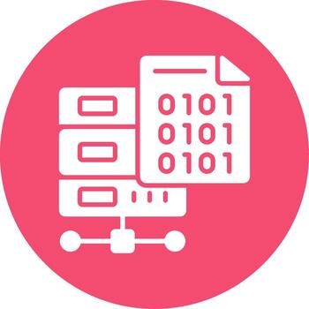 Binary Code Multi Color Circle Icon vector