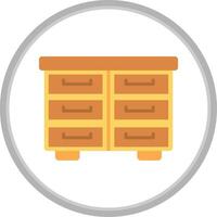 Cabinet Flat Circle Icon vector