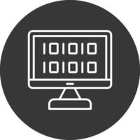 Algorithm Line Inverted Icon Design vector