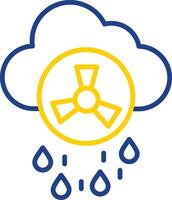 Acid Rain Line Two Colour Icon Design vector