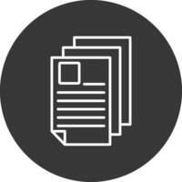 Curriculum Line Inverted Icon Design vector