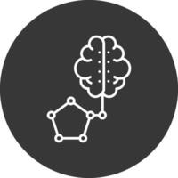 Artificial Intelligence Line Inverted Icon Design vector