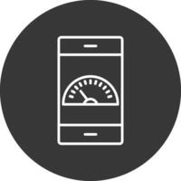 Dashboard Line Inverted Icon Design vector