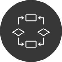 Algorithm Line Inverted Icon Design vector