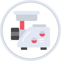 Meat Grinder Flat Circle Icon vector