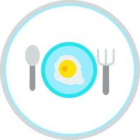 Breakfast Flat Circle Icon vector