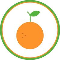 Orange Flat Circle Icon vector