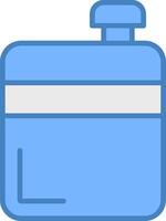 Flask Line Filled Blue Icon vector