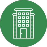 Skyscraper Multi Color Circle Icon vector