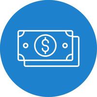 Dollar Bill Multi Color Circle Icon vector