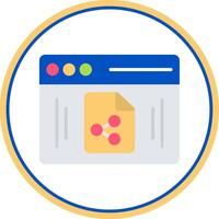 File Sharing Flat Circle Icon vector