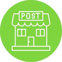 Post Office Multi Color Circle Icon vector