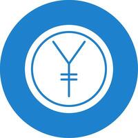 Yen Multi Color Circle Icon vector