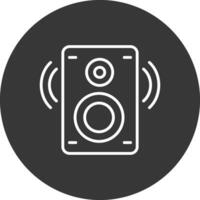 altavoz línea invertido icono diseño vector