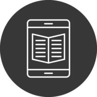 Ebook Line Inverted Icon Design vector