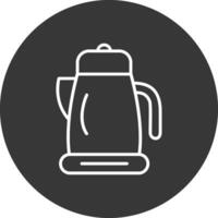 Kettle Line Inverted Icon Design vector