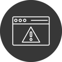 Access Denied Line Inverted Icon Design vector