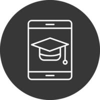 Graduation Line Inverted Icon Design vector