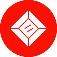Gem Multi Color Circle Icon vector