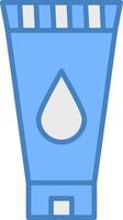 Face Wash Line Filled Blue Icon vector