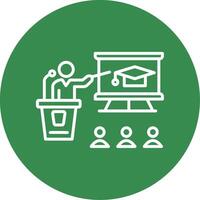 Business Class Multi Color Circle Icon vector