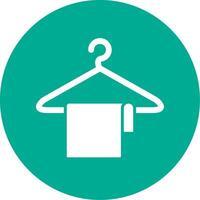 Clothes Hanger Multi Color Circle Icon vector