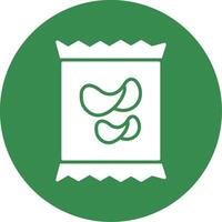 Crisps Multi Color Circle Icon vector