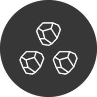 Boulder Line Inverted Icon Design vector