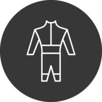 Wetsuit Line Inverted Icon Design vector