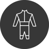 traje de neopreno línea invertido icono diseño vector