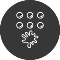 Paintballs Line Inverted Icon Design vector