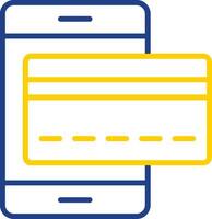 Mobile Payments Line Two Colour Icon Design vector