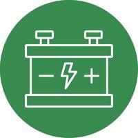 Car Battery Multi Color Circle Icon vector