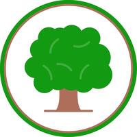 árbol plano circulo icono vector