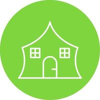 Camping Multi Color Circle Icon vector