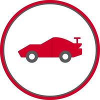 Sports Car Flat Circle Icon vector