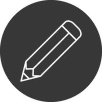 Pencil Line Inverted Icon Design vector