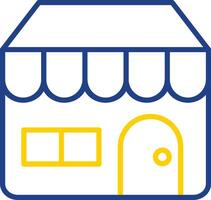 Find A Store Line Two Colour Icon Design vector