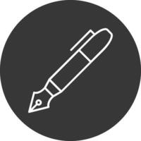 Pen Line Inverted Icon Design vector