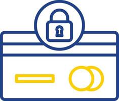 Credit Card Security Line Two Colour Icon Design vector