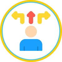 Decision Making Flat Circle Icon vector